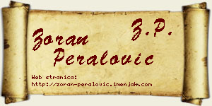 Zoran Peralović vizit kartica